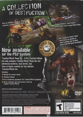 Twisted Metal - Head-On - Extra Twisted Edition box cover back